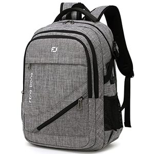 lot 1177 image: FENGDONG Large Laptop Backpack 17.3 inch Durable Waterproof Travel College Backpack Bookbag for Men & Women Business Backpack with USB Charging Port and Headset Port Dark Gray Retail $39.99