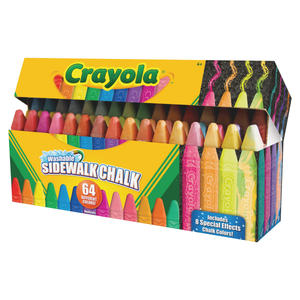 lot 1189 image: Crayola Washable Sidewalk Chalk-64 Colors Including 8 WSpecial Effects Retail $24.99