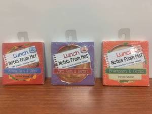lot 1191 image: Lunch Notes from Me 3-Pack variety Zany Facts & ZingersAnimal Facts & Sillies Brainteasers & Giggles Retail $14.97