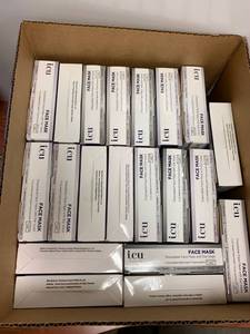 lot 1199 image: Large Lot 20 Boxes of 20ea Total 400 Units ICU Health Non-Medical Disposable Face Mask Blue 20ct Retail $150.00