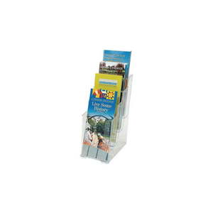 lot 1201 image: Staples Literature Holder 4.25 Clear Plastic Retail $15.99