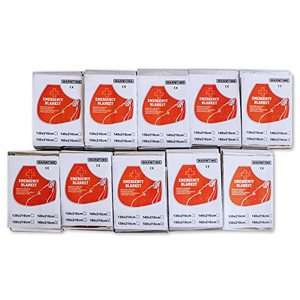 lot 1221 image: Emergency Blankets 8 Pack Mylar Blankets Space Blanket Survival Blanket Perfect Emergency Blankets for Survival Marathons or First Aid Emergency Blanket Safe Emergency Blankets for Survival Retail $13.97