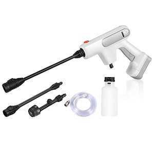 lot 1237 image: Smileader Cordless Pressure Washer Gun, 20V Electric Portable Power Cleaner with 6-in-1 Nozzle and Battery & Charger Kit, Suitable for Outdoor Car, RV, Floor, BBQ Grill Cleaning, Ivory White Retail $51.37