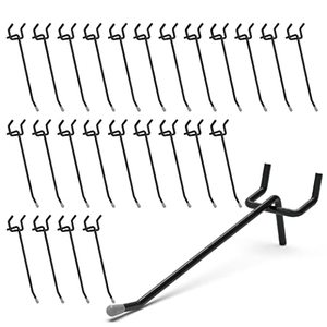 lot 1245 image: Pegboard Hooks 4 Inch 50PC, Black Peg Board Hooks, Fit 14 or 18 Pegboard, Ideal Peg Board Organizer Accessories for Garage Tool Organization, Wall Storage Retail $21.99