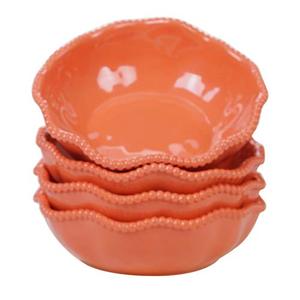 lot 1272 image: Certified International Perlette Maroon Dinnerware, Set of 4 bowls Dishes
