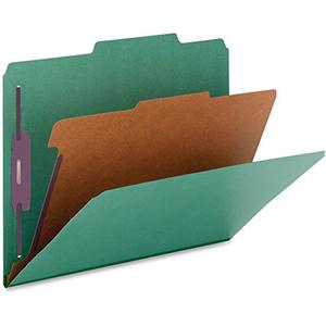 lot 1277 image: Nature Saver Classification Folders, 20 folders, tabbed, perma-clips, Green (NATSP17222) Retail $43.03