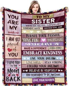 lot 1284 image: Blanket to Sister Birthday Gifts from Sister Gifts for Sister from Sister Blankets Present from Sister Brother Retail $39.99