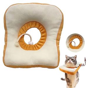 lot 1295 image: The Butt-Lick Blocker Hilarious Toast Cat Collar That Stops The Unwanted Licking Retail $19.99