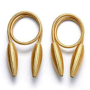 lot 1297 image: Curtain Holdback Decorative, 1 Pair Arbitrary Shape Strong Curtain Tiebacks Alloy Hanging Belts Ropes Holdback Curtain Hooks Room Accessories Home Decor GDLDENLength 56CM Retail $20.16