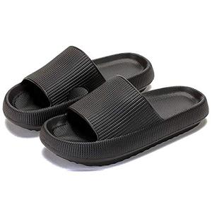lot 1345 image: rosyclo Cloud Slippers for Women and Men, Massage Shower Bathroom Non-Slip Quick Drying Open Toe Super Soft Comfy Thick Sole Home House Cloud Cushion Slide Sandals for Indoor & Outdoor Platform Shoes Retail $23.98