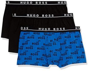 lot 1346 image: BOSS 3-Pack Stretch Cotton Regular Fit Trunks Retail $45.00
