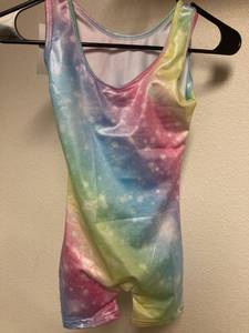 lot 1364 image: Rainbow Leotards for Girls Gymnastics Dance Size 6-7 Years Old 67 Biketards Unitard Retail $12.60