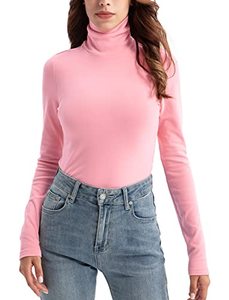 lot 1374 image: Zengjo Thermal Base Layer Women Turtleneck(Pink,XL) Retail $16.54