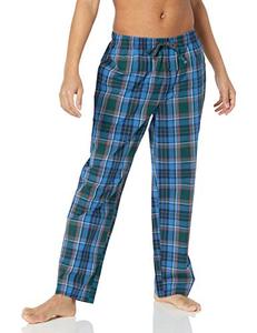 lot 1377 image: Amazon Essentials Mens Straight-Fit Woven Pajama Pant, Green Large Plaid, Medium Retail $19.80