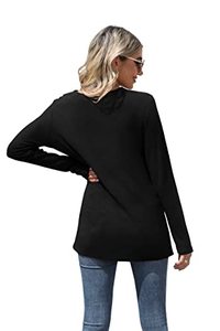 lot 1326 image: WFTBDREAM Tunic Sweaters for Women Long Sleeve Tops for Work Ladies Tunic Tops Black M Retail $19.95