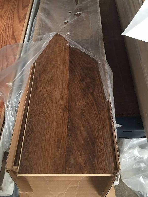 lot 1064 image: 2 boxes34 sq ft of 8MM Burnished Oak Laminate