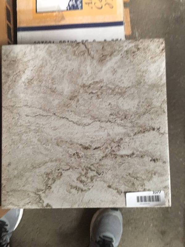 lot 1077 image: 3 boxes40 sq ft of 12x12 Grey Porcelain Floor Tile