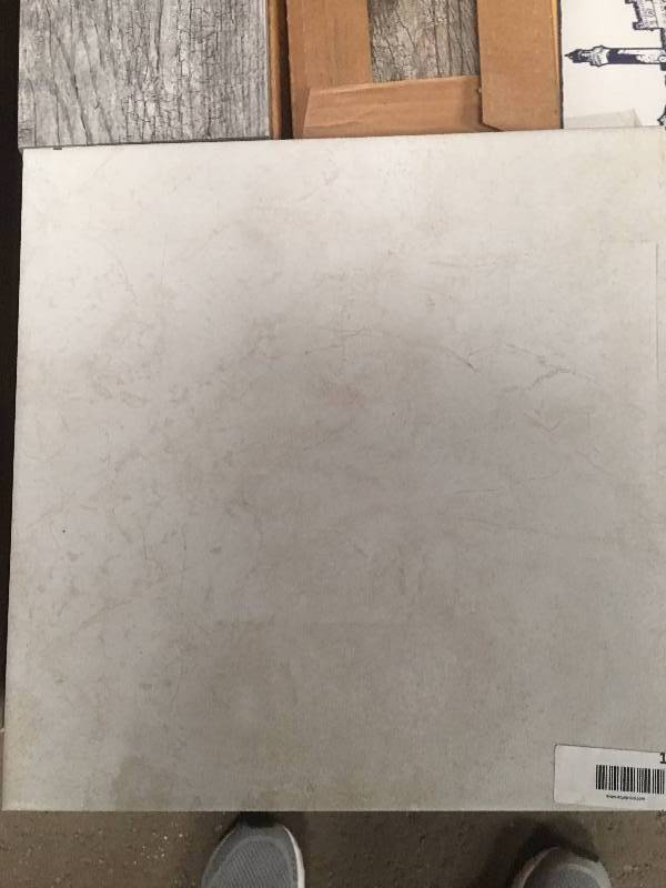 lot 1078 image: 4 Boxes60 sq ft of 13x13 Cream Porcelain Tile