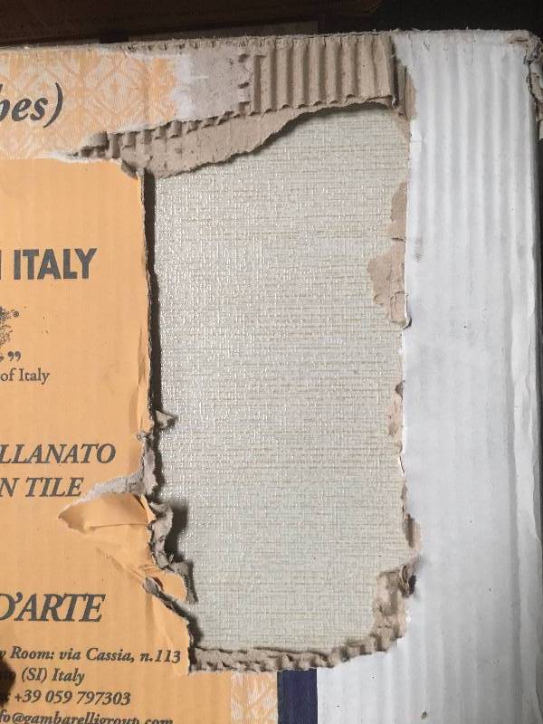 lot 1081 image: 2 Boxes34 sq ft of 12x24 Cream Linen Porcelain Floor Tile