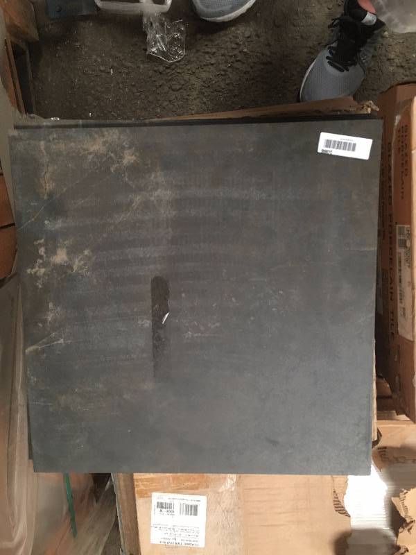 lot 1088 image: 6 Boxes97 sq ft of 20x20 Black Porcelain Floor Tile