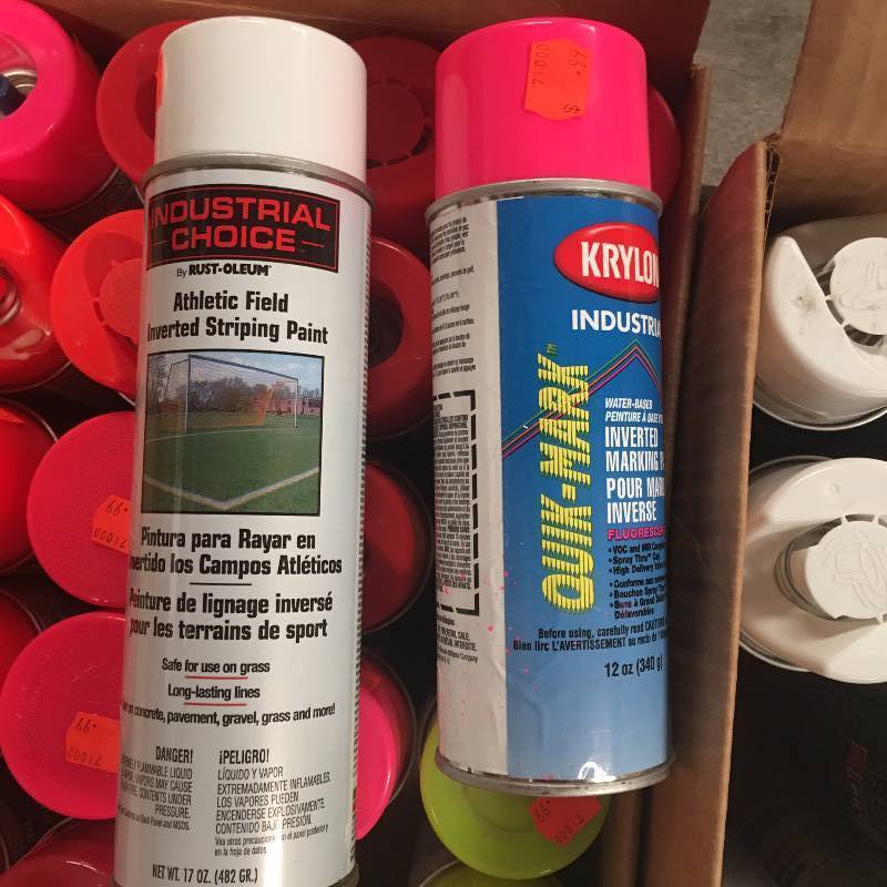 lot 1104 image: 36 Cans of Marking Spray Paint Assorted Colors