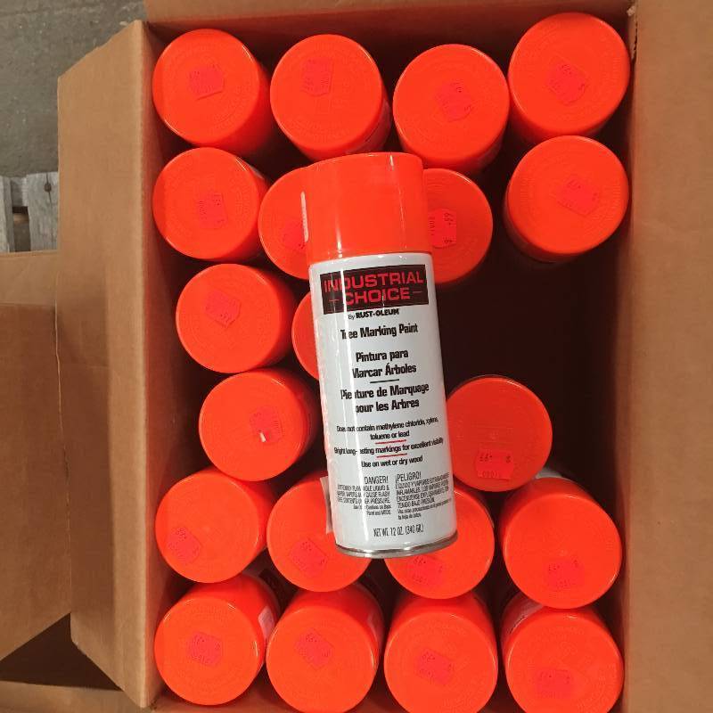 lot 1105 image: 22 Cans of Orange Marking Spray Paint