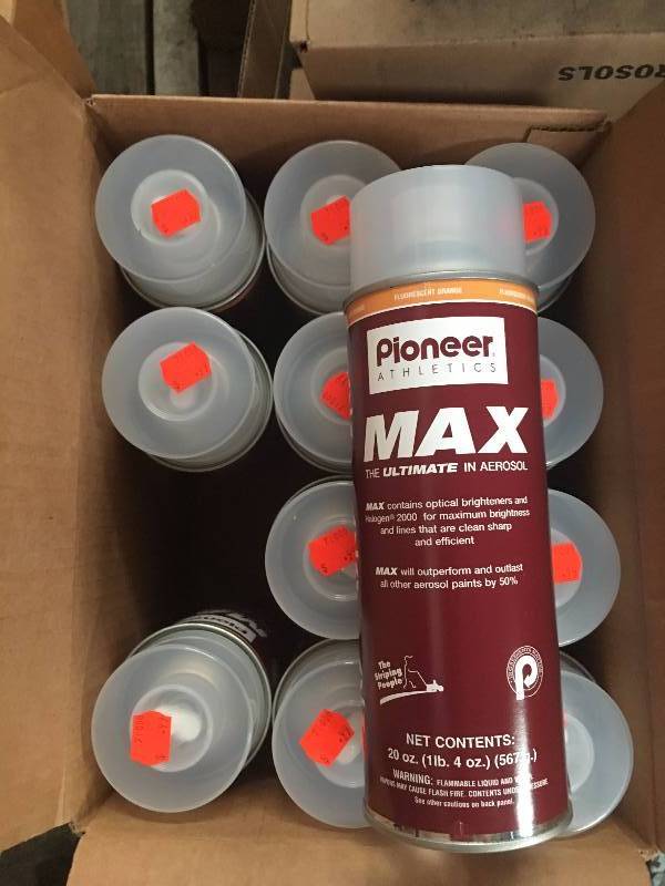 lot 1108 image: 24 Cans of Pioneer Max Athletic Field Marking Paint