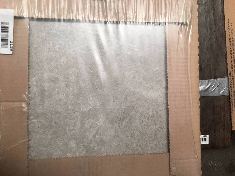 lot 1119 image: 4 Boxes66 sq ft of 13x13 Grey Porcelain Floor Tile