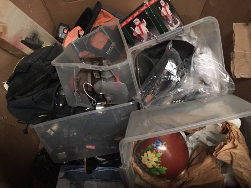 lot 1096 image: Assorted Ebay Goods - Rigid power equipment, shoes, and some various consignment store goods.
