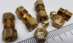 Package of 4 brass compression fittings for the 1/2