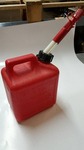 1 gallon gas plastic jug with safety pour no spill spout