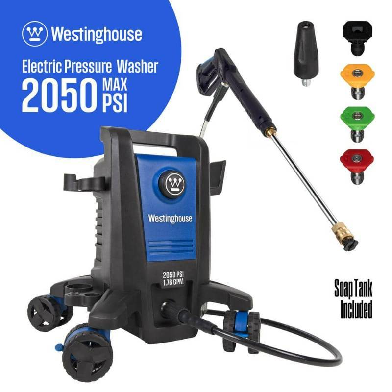 Westinghouse 2050 Max PSI Electric Pressure Washer 1.76-GPM Soap