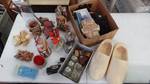 Lot of decor, kitchen ware, iron trivets & candles.