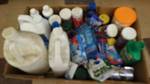 Large lot of aquarium supplies, cleaners, water treatment, fish food.
