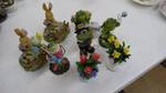 Russ frogs & bunnies & flowers figurines.