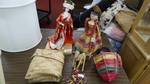 Lot Of Asian & Indian Decore, Woven Baskets, Stands.