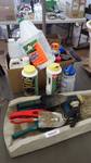 Lot of Garden Tools, Sprayers, Chemicals, Cleaners, Insecticide, Paint.