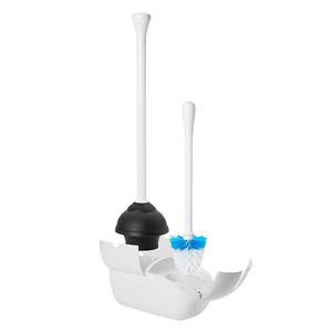 lot 15301 image: Oxo Good Grips Toilet Brush & Plunger Combo