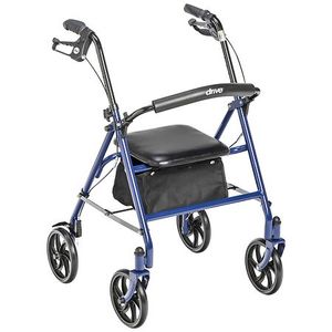 lot 15309 image: Rollator,Steel,4 Wheel,Blue,1ea