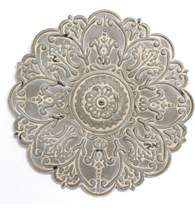 lot 15347 image: Stratton Home D�cor S11565 Small Medallion Wall D�cor, 13.00 W X 0.50 D X 13.00 H, Grey