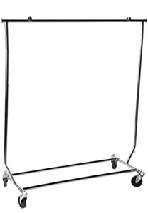 lot 15263 image: Metal Rolling Garment Rack