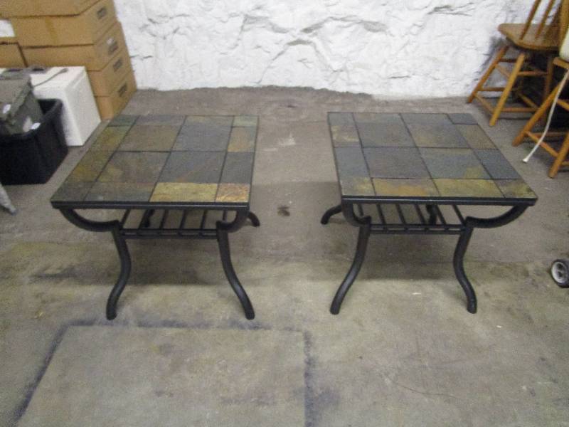 lot 684 image: Tiled End Tables