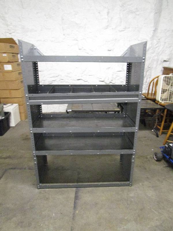 lot 681 image: Garage Heavy Duty Metal Shelving
