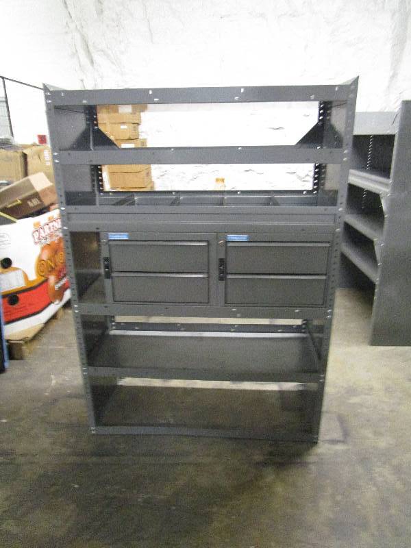 lot 679 image: Garage Heavy Duty Metal Shelving