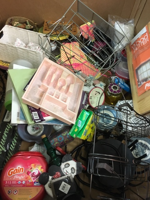 lot 4860 image: Gaylord with Large Quantity of Swap and Shop Random Items Gaylord not included bring your own bags or totes