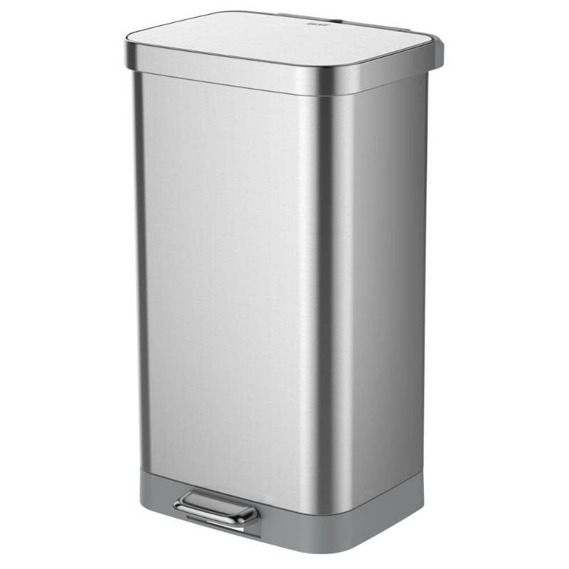 Glad 20 gal. Gray Step-On Plastic Trash Can with Clorox Odor Protection of The Lid