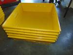 (5) ct. lot shallow yellow plastic bin, 