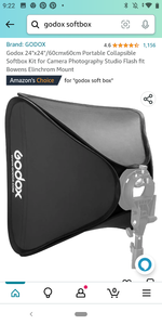 lot 15522 image: Godox 24x2460cmx60cm Portable Collapsible Soft box Kit for Camera Photography Studio Flash fit Bowens Elinchrom Mount