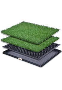 lot 15578 image: LOOBANI Dog Grass Pad With 2 Pads And Tray, 16 x 20