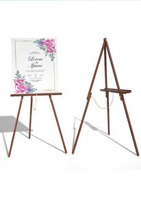 lot 15580 image: DarNBuy Wooden Art Easel Stand - 63 Portable - Brown